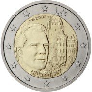 Luxemburgo 2008 2 € euros conmemorativos El gran duque Enrique y el Château de Berg Luxemburgo 2008 2 € euros conmemorativos El gran duque Enrique y el Château de Berg