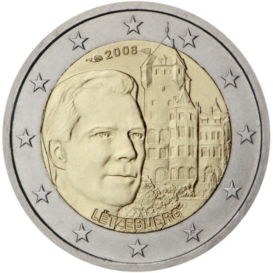 Luxemburgo 2008 2 € euros conmemorativos El gran duque Enrique y el Château de Berg