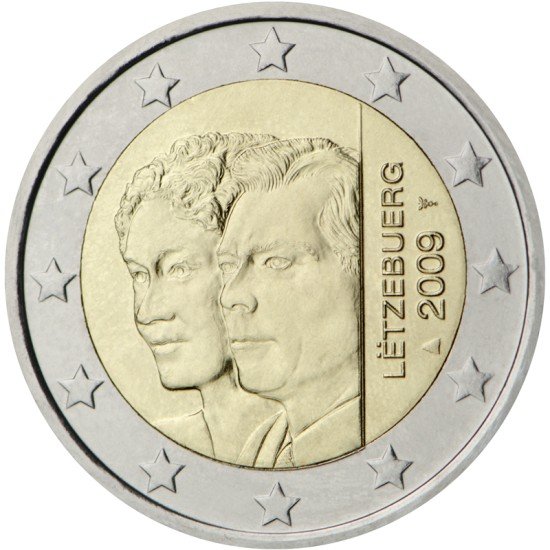 Luxemburgo 2009 2 € euros conmemorativos El gran duque Enrique y la gran duquesa Carlota