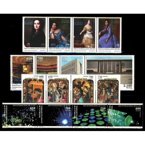 Guinea Ecuatorial Año completo Year complete 2015 MNH Guinea Ecuatorial Año completo Year complete 2015 MNH
