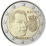 Luxemburgo 2010 2 € euros conmemorativos Escudo de armas del Gran Duque Luxemburgo 2010 2 € euros conmemorativos Escudo de armas del Gran Duque