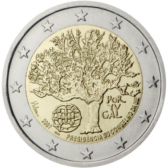 Portugal 2007 2 € euros conmemorativos Presidencia portuguesa de la UE Portugal 2007 2 € euros conmemorativos Presidencia portuguesa de la UE