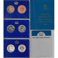 España Spain  Cartera Oficial Pesetas 1987 Estuche Bodas SSMM Juan Carlos I FNMT