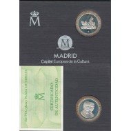 España Spain  1992 Cartera Oficial  FNMT  200 ptas plata Juan Carlos I Cibeles Madrid FNMT