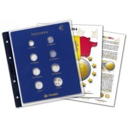 Filabo Hoja Álbum Monedas EURO ANDORRA año 2014 (4 Hojas)