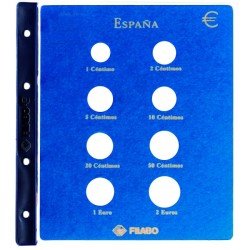 Filabo Hoja 8 Monedas EURO ESPAÑA NEUTRA