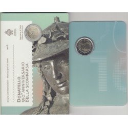 San Marino 2016 2 € euros conmemorativos Cartera Oficial   Donatello David