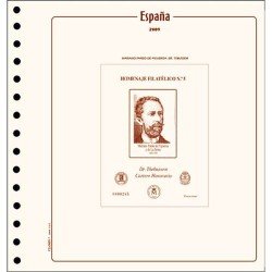Hojas sellos España Cultural Filober Homenaje filatélico 2008 montadas