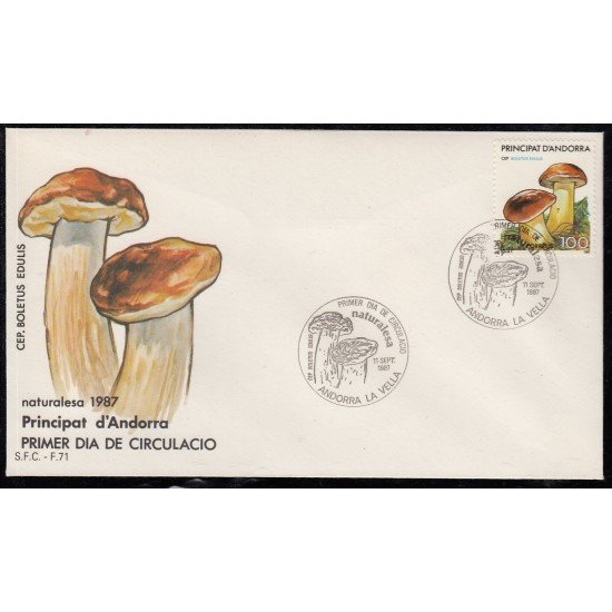 Andorra Española 201 1987 Naturaleza SPD Sobre Primer día