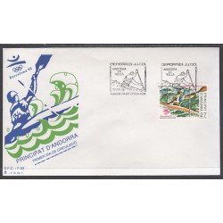 Andorra Española 232 1992 JJ OO Barcelona 92 SPD Sobre Primer día Andorra Española 232 1992 JJ OO Barcelona 92 SPD Sobre Primer día