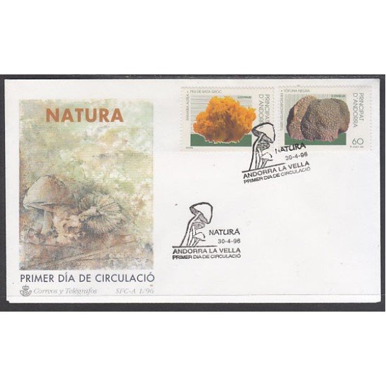 Andorra Española 251/52 1996 Naturaleza SPD Sobre Primer día 