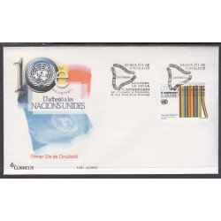 Andorra Española 308 2003  X Aniversario ONU SPD Sobre Primer día