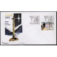 Andorra Española 311 2003 Navidad 2003 SPD Sobre Primer día Andorra Española 311 2003 Navidad 2003 SPD Sobre Primer día
