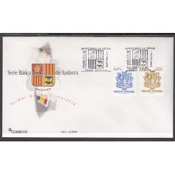 Andorra Española 335/36 2006 Principado de Andorra, escudos SPD Sobre Primer día