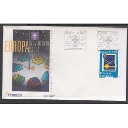 Andorra Española 346 2007 Europa SPD Sobre Primer día