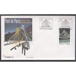 Andorra Española 374 2010 Puente de París SPD Sobre Primer día