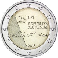 Eslovenia 2016 Moneda 2 € euros conmemorativos 25 Av. Independencia Eslovenia 2016 Moneda 2 € euros conmemorativos 25 Av. Independencia