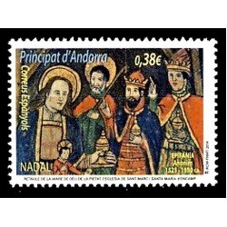Andorra Española 425 2014 Navidad Noel Iglesia San Marcos María Encamp MNH