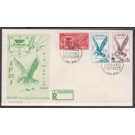 Ifni 215/17  1965  Día del Sello Escudo Aguila Fauna Coat SPD Sobre Primer Día