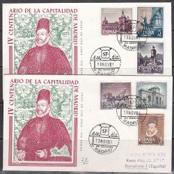 España Spain 1388/93 1961 IV Centenario de la Capitalidad de Madrid SPD Sobre Primer Día