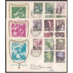 España Spain 1463/77 1962 Misterios del Santo Rosario SPD Sobres Primer Día