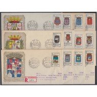 España Spain 1481/92 1963 Escudos de las capitales de provincias españolas SPD Sobres Primer Día España Spain 1481/92 1963 Escudos de las capitales de provincias españolas SPD Sobres Primer Día