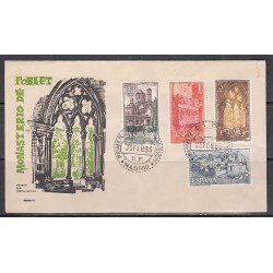 España Spain 1494/97 1963 Real Monasterio de Santa Maria de  Poblet SPD Sobres Primer Día