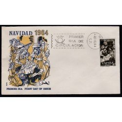 España Spain 1535 1963 Navidad SPD Sobre Primer Día