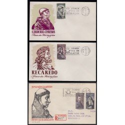 España Spain 1536/39 1963 Personajes Españoles SPD Sobres Primer Día