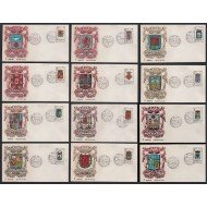 España Spain 1551/62 1964 Escudos de las Capitales de Provincias Españolas SPD Sobres Primer Día España Spain 1551/62 1964 Escudos de las Capitales de Provincias Españolas SPD Sobres Primer Día