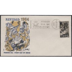España Spain 1630 1964 Navidad SPD Sobres Primer Día