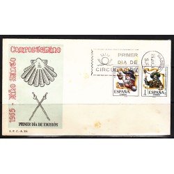 España Spain 1672/73 1965 Santo Compostelano SPD Sobres Primer Día