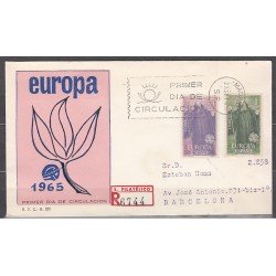 España Spain 1675/76 1965 Europa-CEPT SPD Sobre Primer Día
