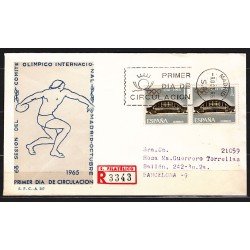 España Spain 1677 1965 Año LXIII Asamblea del Comité Olímpico Internacional SPD Sobre Primer Día