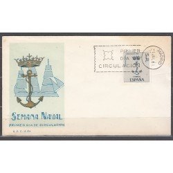 España Spain 1737 1966 Semana naval de Barcelona SPD Sobre Primer Día España Spain 1737 1966 Semana naval de Barcelona SPD Sobre Primer Día
