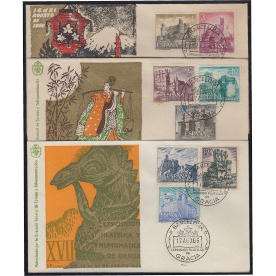 España Spain 1738/45 1966 Castillos de España SPD Sobres Primer Día