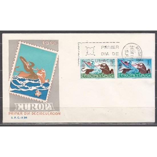 España Spain 1747/48 1966  Europa-CEPT SPD Sobres Primer Día