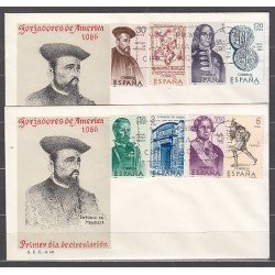 España Spain 1750/57 1966 VII Forjadores de América SPD Sobre Primer Día España Spain 1750/57 1966 VII Forjadores de América SPD Sobre Primer Día