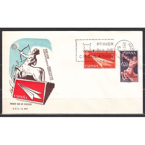 España Spain 1765/66 1966  Alegorías SPD Sobre Primer Día