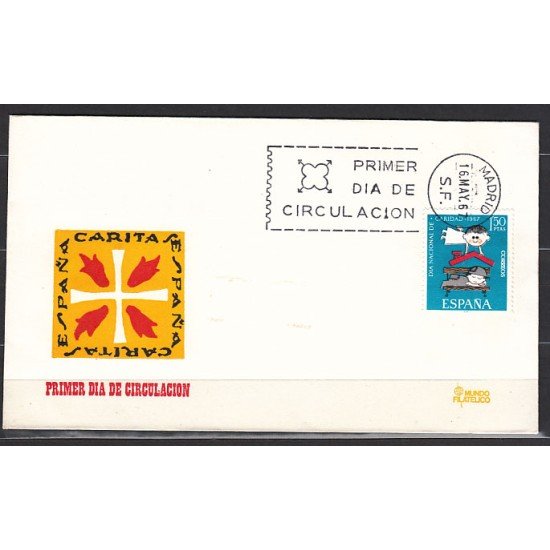 España Spain 1801 1967 Pro Cáritas Española SPD Sobre Primer Día