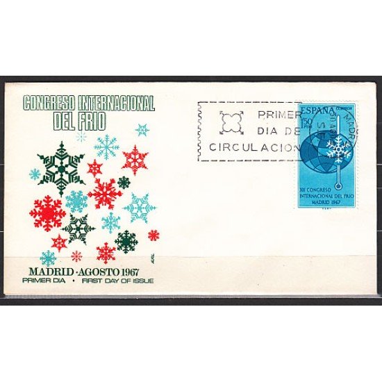 España Spain 1817 1967 Congreso Internacional del Frío SPD Sobre Primer Día