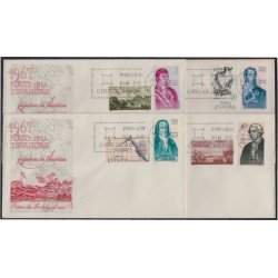 España Spain 1819/26 1967 Forjadores de America SPD Sobre Primer Día España Spain 1819/26 1967 Forjadores de America SPD Sobre Primer Día