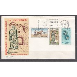 España Spain 1827/29 1967 Bimilenario de la Fundación de Cáceres SPD Sobre Primer Día España Spain 1827/29 1967 Bimilenario de la Fundación de Cáceres SPD Sobre Primer Día