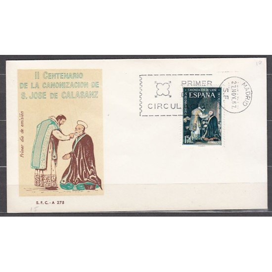 España Spain 1837 1967 II Centenario San José de Calasanz SPD Sobre Primer Día