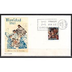 España Spain 1838 1967 Navidad SPD Sobre Primer Día España Spain 1838 1967 Navidad SPD Sobre Primer Día