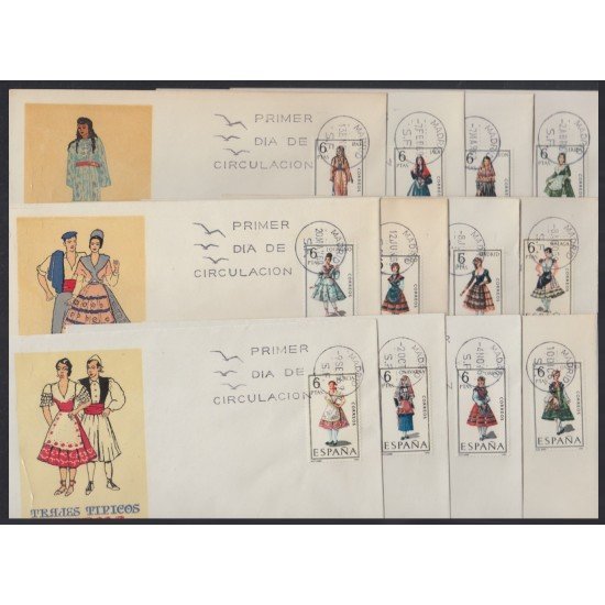 España Spain 1898/09 1969 Trajes Típicos Españoles SPD Sobres Primer Día