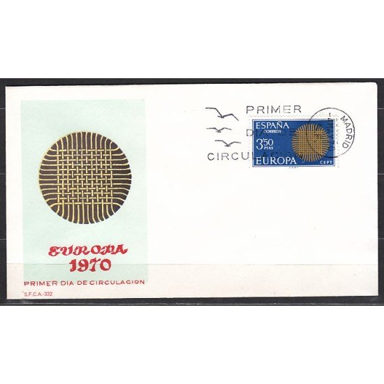 España Spain 1973 1970 Europa-CEPT SPD Sobre Primer Día
