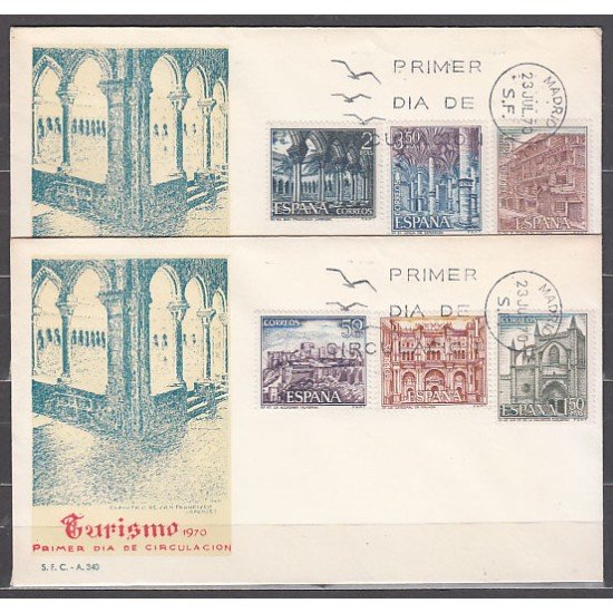 España Spain 1982/87 1970 Serie turística SPD Sobre Primer Día
