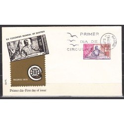 España Spain 1988 1970 XIV Congreso Mundial de Sastrería SPD Sobre Primer Día