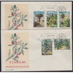España Spain 2120/24 1973 Flora SPD Sobre Primer Día España Spain 2120/24 1973 Flora SPD Sobre Primer Día